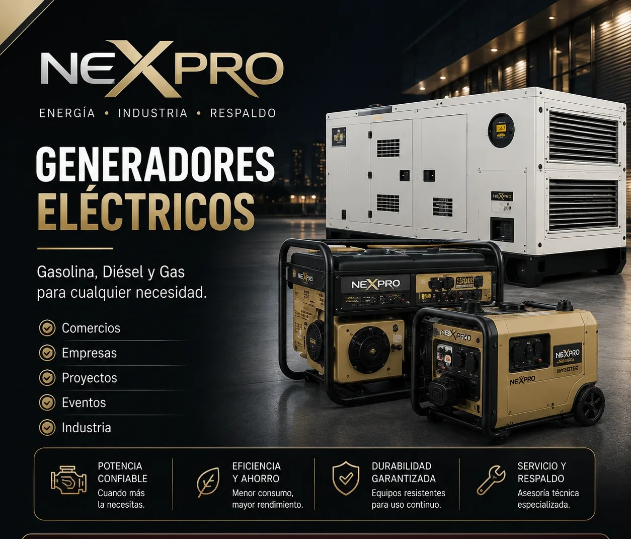 Generadores eléctricos NEXPRO